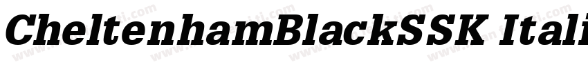 CheltenhamBlackSSK Italic字体转换